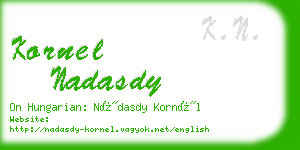 kornel nadasdy business card